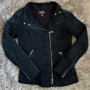 Danier Leather Suede Moto/Bomber Jacket